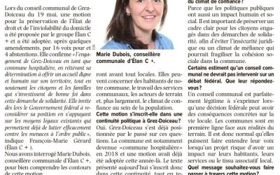 Motion pour la préservation de l’État de droit et de l’inviolabilité du domicile